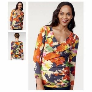 Cabi 893 Abstract Ruched Top Blouse Medium
